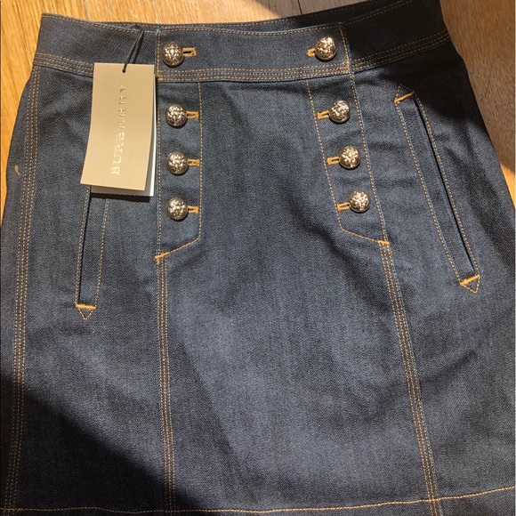 burberry denim skirt